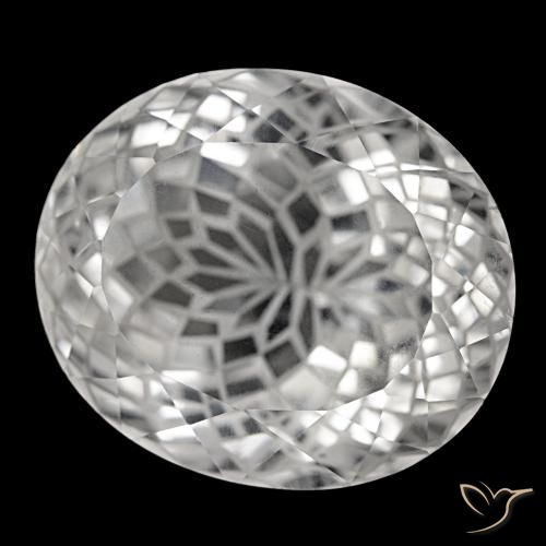 Cuarzo blanco natural de 57,71 ct, corte óvalo, VVS