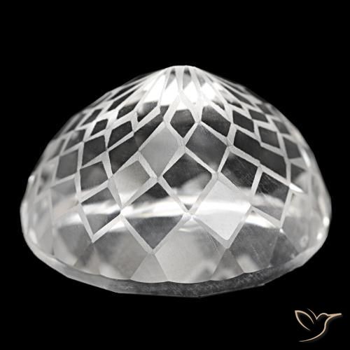Cuarzo blanco natural de 57,71 ct, corte óvalo, VVS