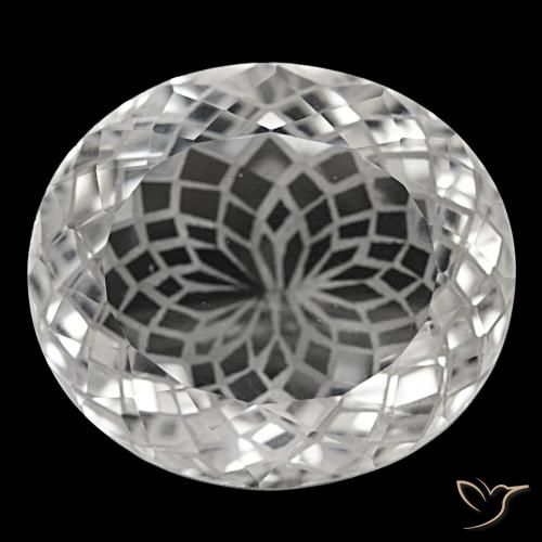 Cuarzo blanco natural de 52,40 ct, corte óvalo, VVS-VS