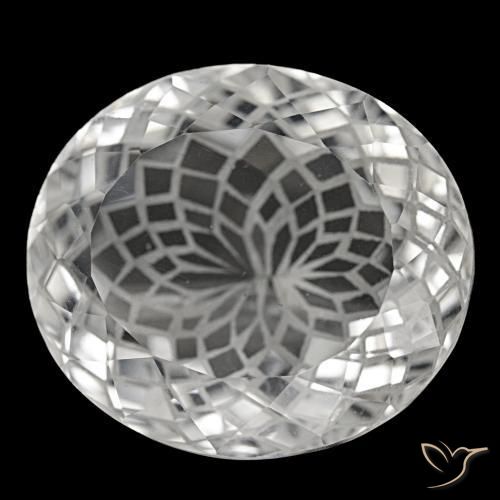Cuarzo blanco natural de 52,40 ct, corte óvalo, VVS-VS