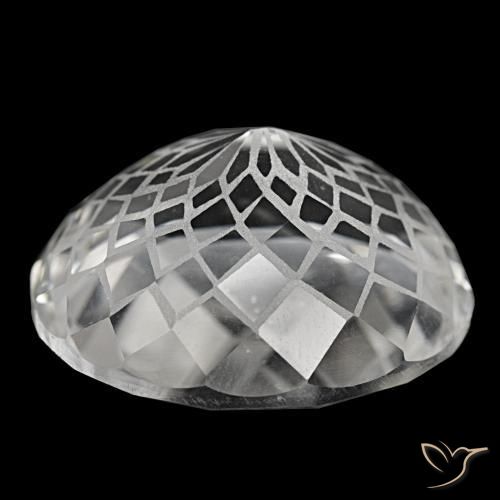 Cuarzo blanco natural de 52,40 ct, corte óvalo, VVS-VS