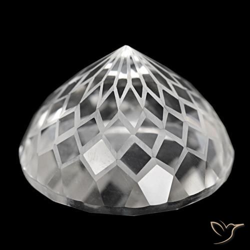 Cuarzo blanco natural de 38,74 ct, corte redondo, VVS