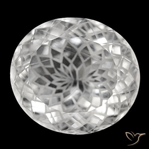Cuarzo blanco natural de 58,94 ct, corte óvalo, VS