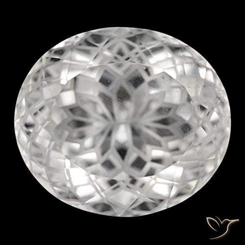 Cuarzo blanco de 76,48 ct, ovalado, VS