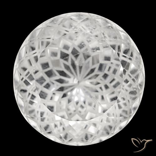 Cuarzo blanco de 77,33 ct, redondo, VS