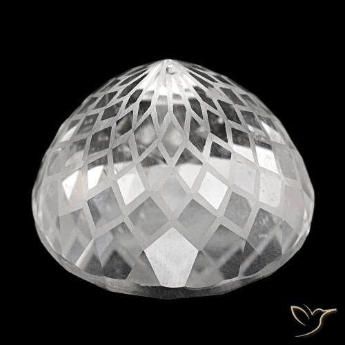 Cuarzo blanco natural de 77,33 ct, corte redondo, VS
