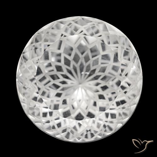 Cuarzo blanco de 51,15 ct, redondo, VVS-VS