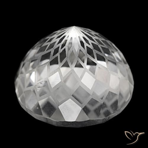 Cuarzo blanco natural de 51,15 ct, corte redondo, VVS-VS