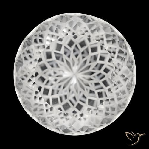 Cuarzo blanco de 73,76 ct, redondo, VS