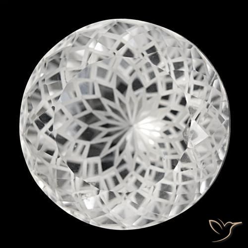 Cuarzo blanco natural de 73,76 ct, corte redondo, VS