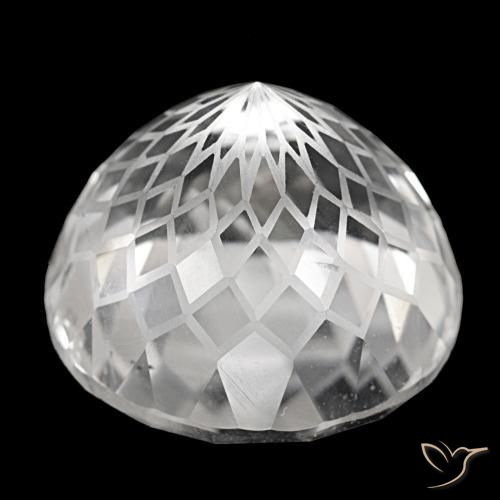 Cuarzo blanco natural de 73,76 ct, corte redondo, VS