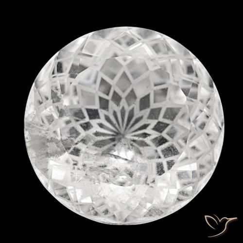Cuarzo blanco natural de 39,82 ct, corte redondo, VS-SI