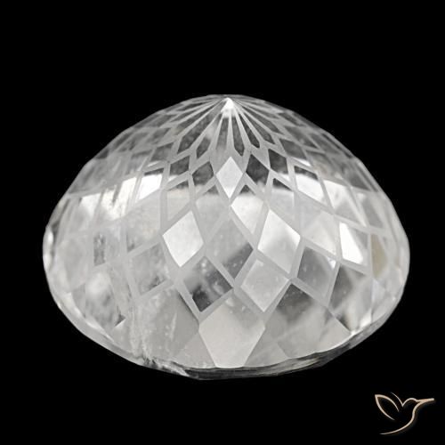 Cuarzo blanco natural de 39,82 ct, corte redondo, VS-SI