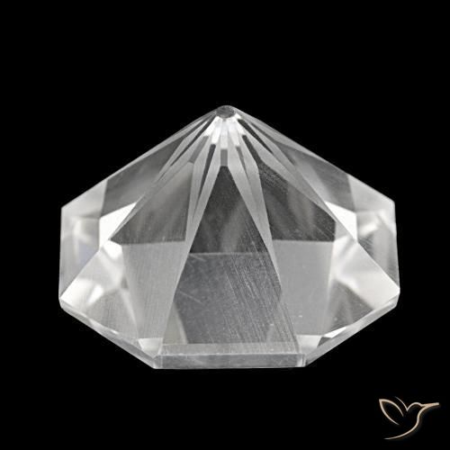 Cuarzo blanco natural de 23,18 ct, corte esmeralda, VVS-VS