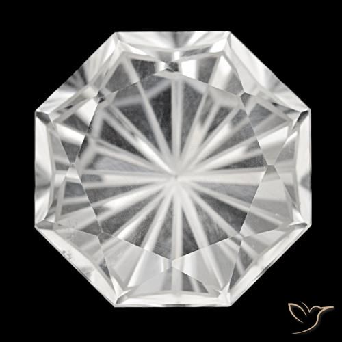 Cuarzo blanco natural de 48,56 ct, corte esmeralda, VS