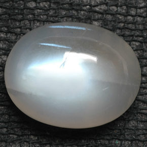 Piedra de luna arcoíris blanco natural de 5,72 ct, transparente, transparente / translúcido