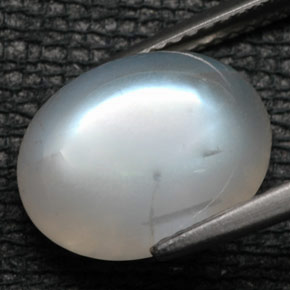 Piedra de luna arcoíris blanco natural de 5,72 ct, transparente, transparente / translúcido