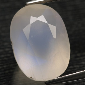 Piedra lunar arcoíris Blanco natural de 6.67 ct, Transparente, Transparente / Translúcido