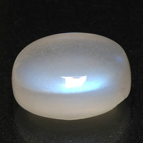Piedra de luna arcoíris blanco natural de 2,15 ct, transparente, transparente / translúcido