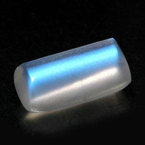 Piedra de luna arcoíris blanco natural de 1,88 ct, transparente, transparente / translúcido