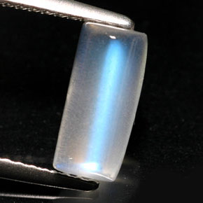 Piedra de luna arcoíris blanco natural de 1,88 ct, transparente, transparente / translúcido