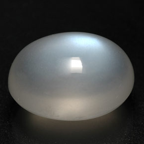 Piedra de luna arcoíris blanco natural de 7,86 ct, transparente, transparente / translúcido