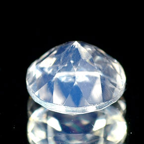 Piedra de luna arcoíris azul natural de 0,79 ct, corte redondo, VS