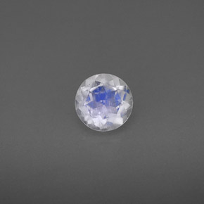 Piedra de luna arcoíris blanco natural de 0,71 ct, transparente, transparente / translúcido