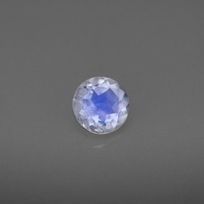 Piedra de luna arcoíris blanco natural de 0,71 ct, transparente, transparente / translúcido