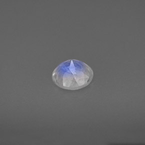 Piedra de luna arcoíris blanco natural de 0,71 ct, transparente, transparente / translúcido