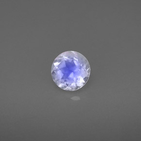 Piedra de luna arcoíris blanco natural de 0,74 ct, transparente, transparente / translúcido