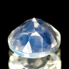 Piedra de luna arcoíris blanco natural de 0,80 ct, transparente, transparente / translúcido