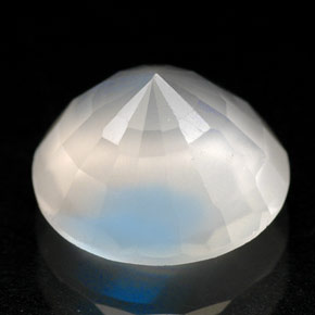 Piedra lunar arcoíris Blanco azul natural de 2.16 ct, Transparente, Transparente / Translúcido