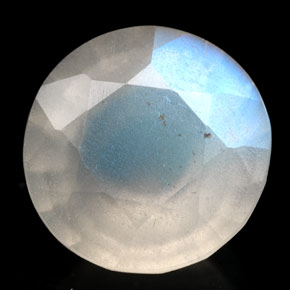 Piedra lunar arcoíris Blanco azul natural de 2.34 ct, Transparente, Transparente / Translúcido