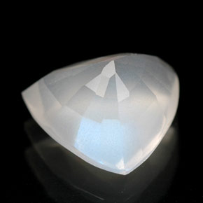Piedra lunar arcoíris Blanco azul natural de 1.41 ct, Transparente, Transparente / Translúcido