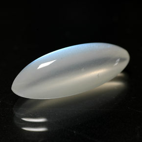 Piedra de luna arcoíris blanco natural de 5,06 ct, transparente, transparente / translúcido