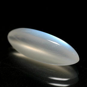 Piedra de luna arcoíris blanco natural de 5,06 ct, transparente, transparente / translúcido