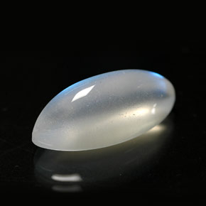 Piedra lunar arcoíris Blanco azul natural de 8.94 ct, Transparente, Transparente / Translúcido