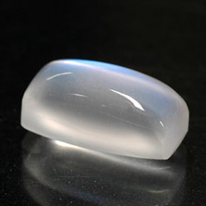 Piedra de luna arcoíris blanco natural de 2,12 ct, transparente, transparente / translúcido