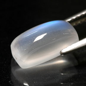 Piedra de luna arcoíris blanco natural de 2,12 ct, transparente, transparente / translúcido