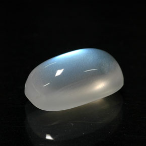 Piedra de luna arcoíris blanco natural de 2,11 ct, transparente, transparente / translúcido