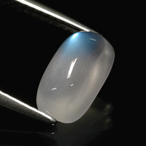 Piedra de luna arcoíris blanco natural de 2,11 ct, transparente, transparente / translúcido