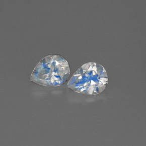 Gemas de piedra de luna arcoíris blanco natural de  ct, transparente, transparente / translúcido