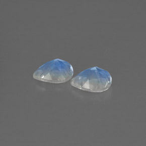 Gemas de piedra de luna arcoíris blanco natural de  ct, transparente, transparente / translúcido