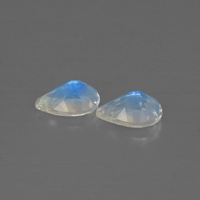 Gemas de piedra de luna arcoíris blanco natural de  ct, transparente, transparente / translúcido