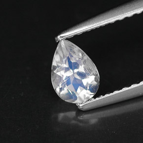 Piedra de luna arcoíris azul natural de 0,35 ct, en forma de pera, VS