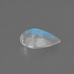 Piedra lunar arcoíris Blanco azul natural de 0.66 ct, En forma de pera, VVS-VS