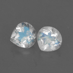 Gemas de piedra de luna arcoíris blanco natural de  ct, en forma de pera, VS