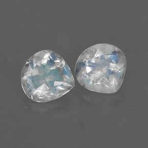 Gemas de piedra de luna arcoíris blanco natural de  ct, en forma de pera, VS
