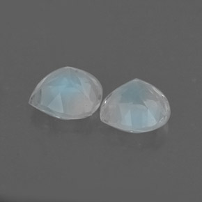 Gemas de piedra de luna arcoíris blanco natural de  ct, en forma de pera, VS